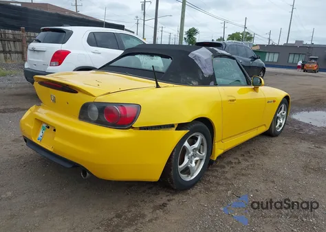 2003 Honda S2000 z USA, uszkodzony, nr VIN JHMAP11443T002326